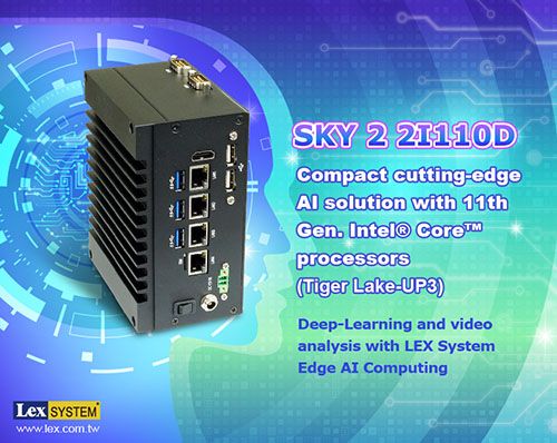 SKY 2 - 2I110D - Compact cutting-edge AI solution with 11th Gen. Intel® Core™ processors (Tiger Lake-UP3)