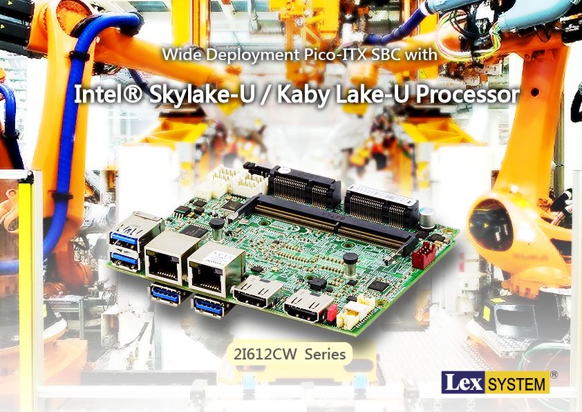 2I612CW - Wide Deployment Pico-ITX SBC with Intel® Skylake-U / Kaby Lake-U Processor