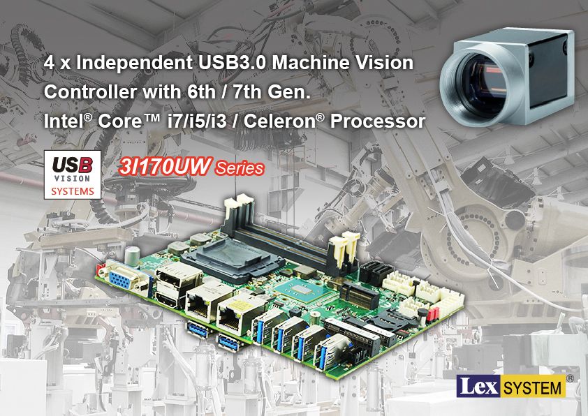 3I170UW - 4 x Independent USB3.0 Machine Vision Controller with 6th / 7th Gen. Intel&reg; Core&trade; i7/i5/i3 / Celeron&reg; Processor
